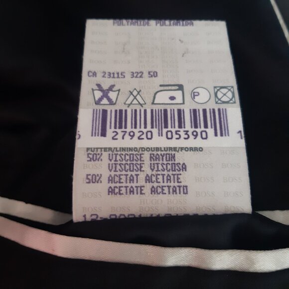 Hugo Boss Santor-L SZ 40 Men's Black Single Breasted Water Repellent Over Coat - Picture 9 of 15